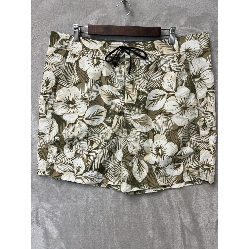 LL Bean Swim Suit Men's 40 Nylon‎ Trunks Shorts Hawaiian Print Board New